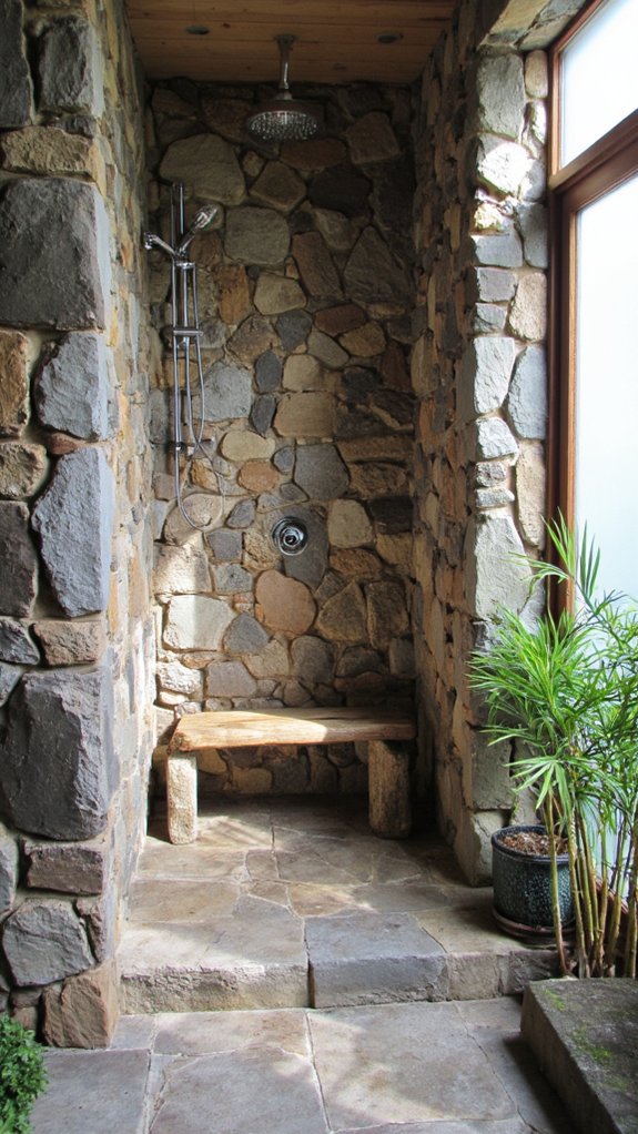 nature inspired shower sanctuary