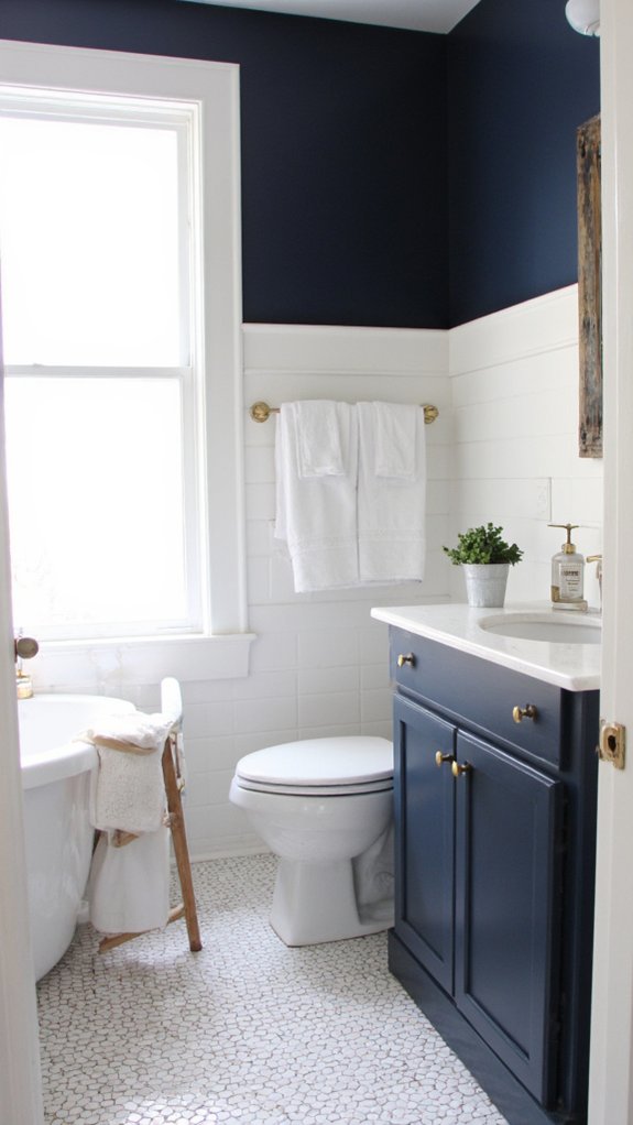 navy and white elegance