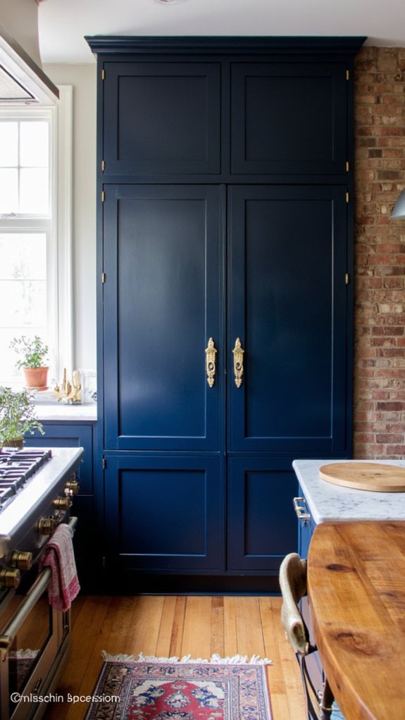 navy pantry doors statement