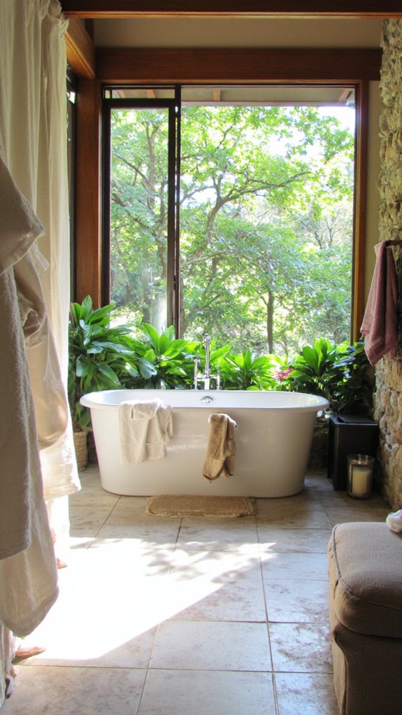 open and airy bathroom design