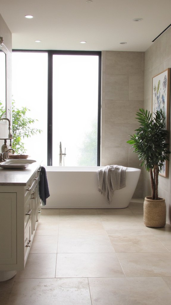 open concept bathroom elegance