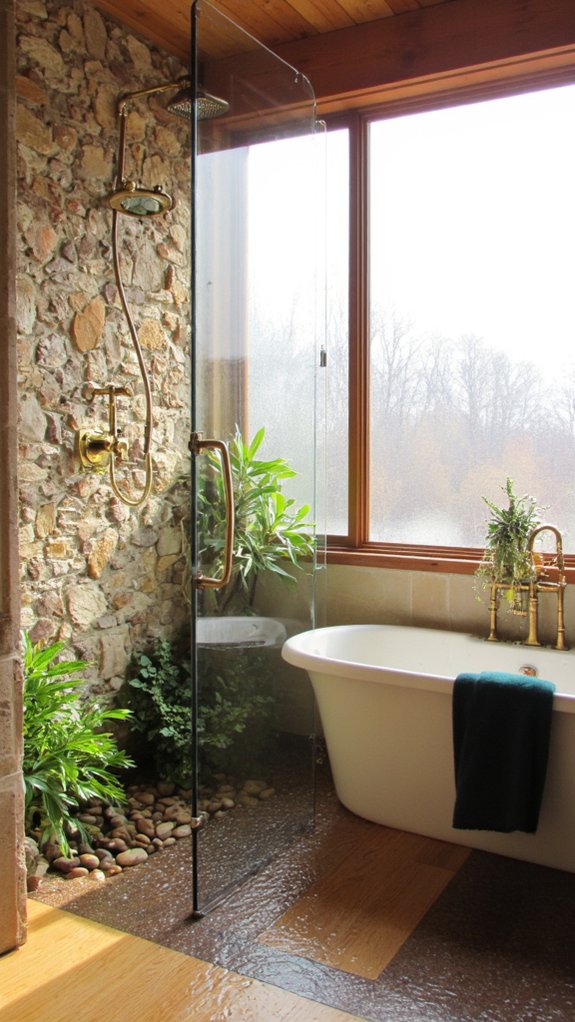 open concept shower design elegance