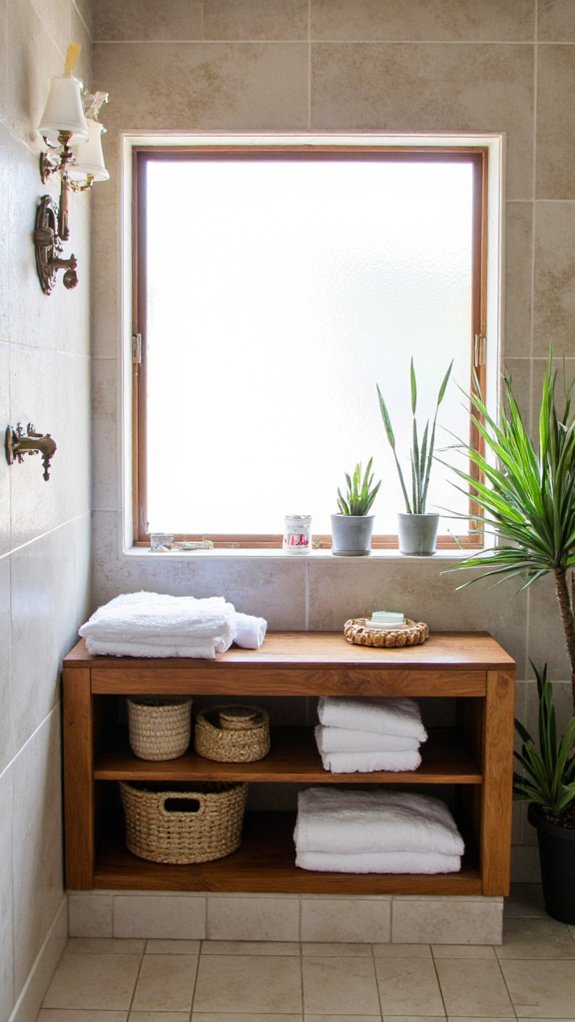 open shelving for organization