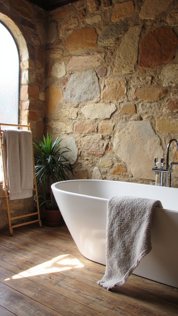 organic stone shower retreat