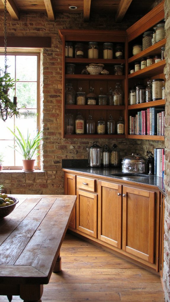 organized colorful pantry design
