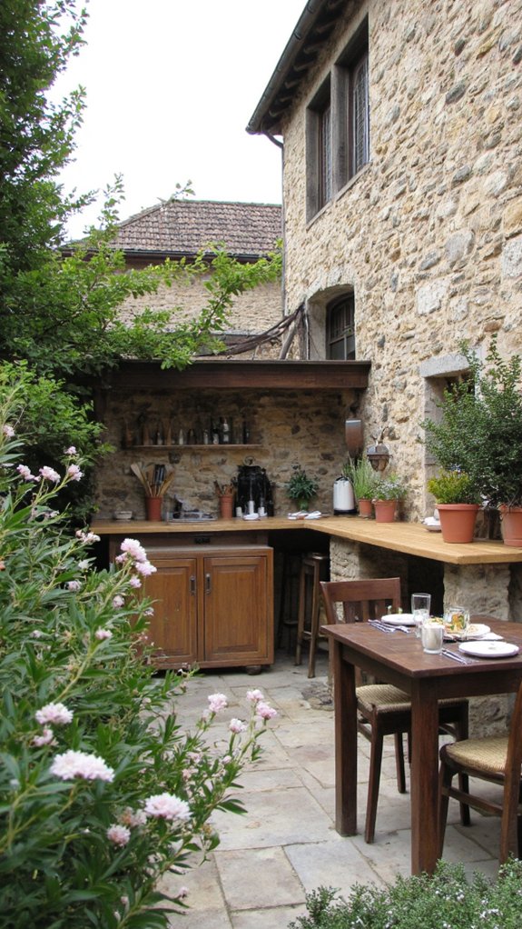 outdoor cooking and dining