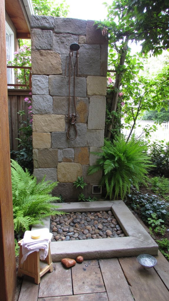 outdoor luxury shower experience