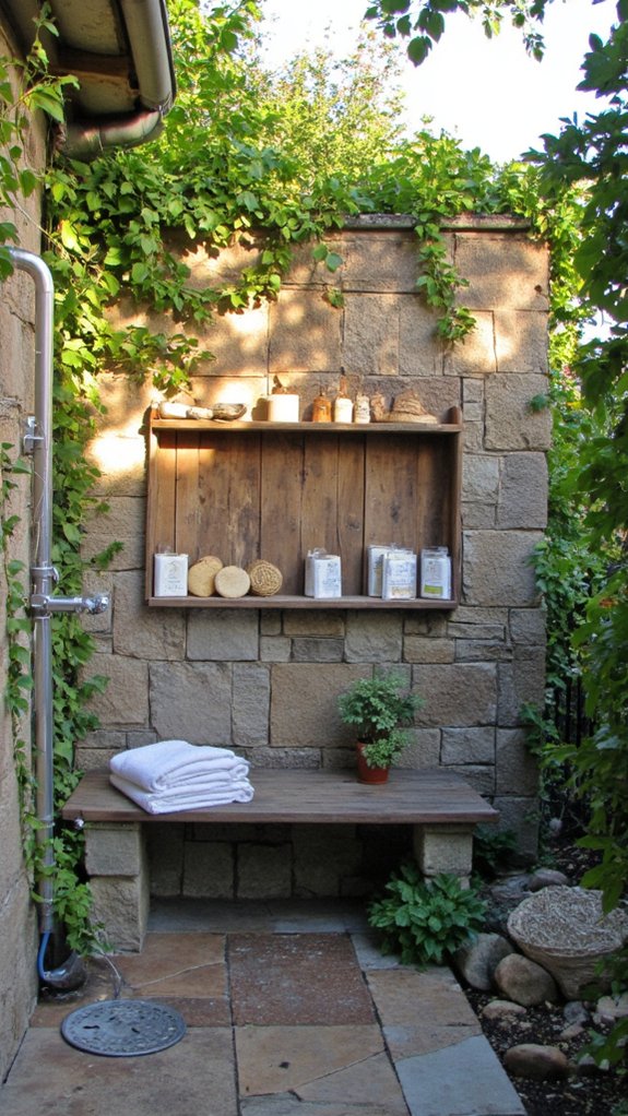 outdoor shower relaxation essentials