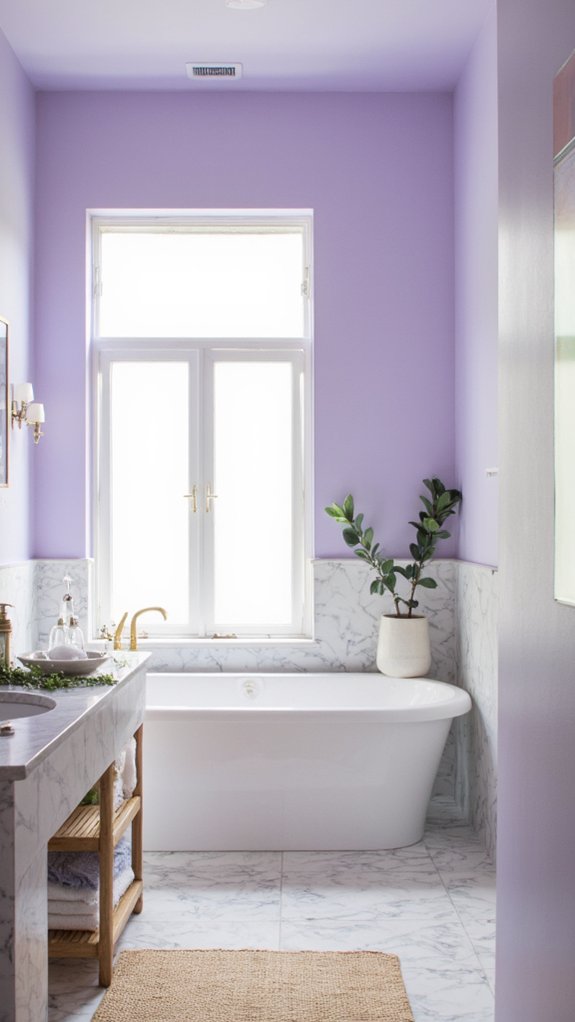 pale lavender bathroom decor