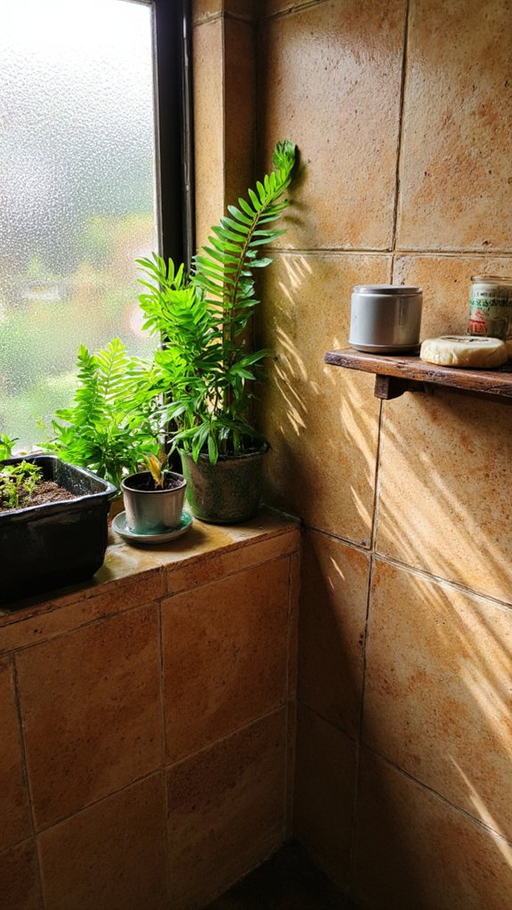 plants enhance shower ambiance