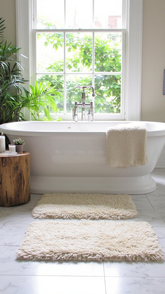 plush stylish bath mats