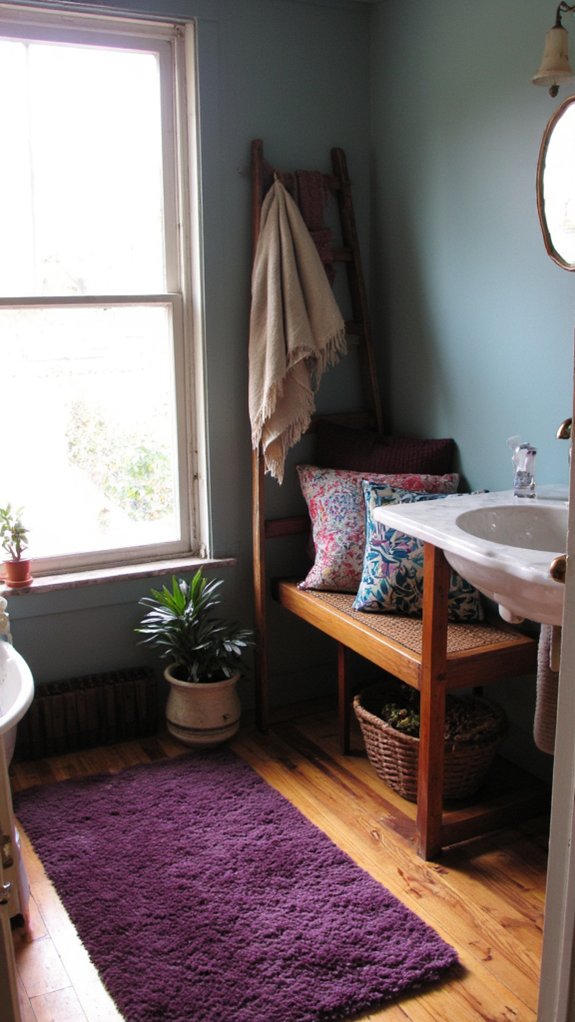 plush textiles enhance bathrooms
