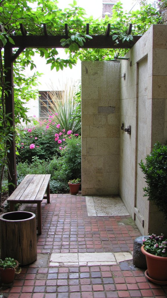 private outdoor shower oasis
