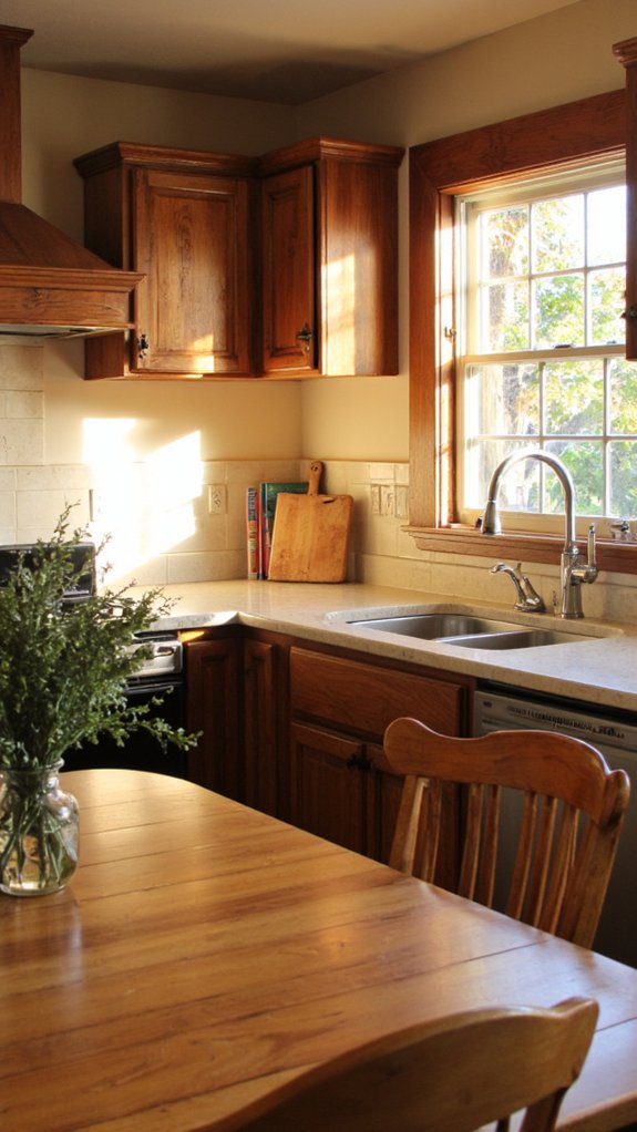 quartz and wood harmony
