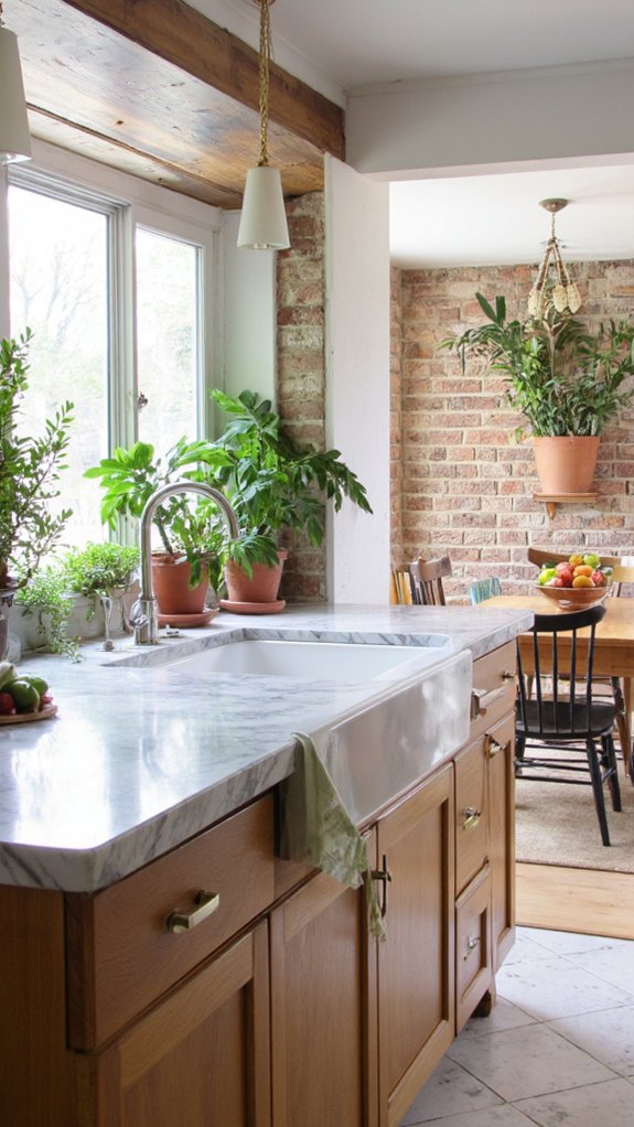 quartz waterfall edge elegance