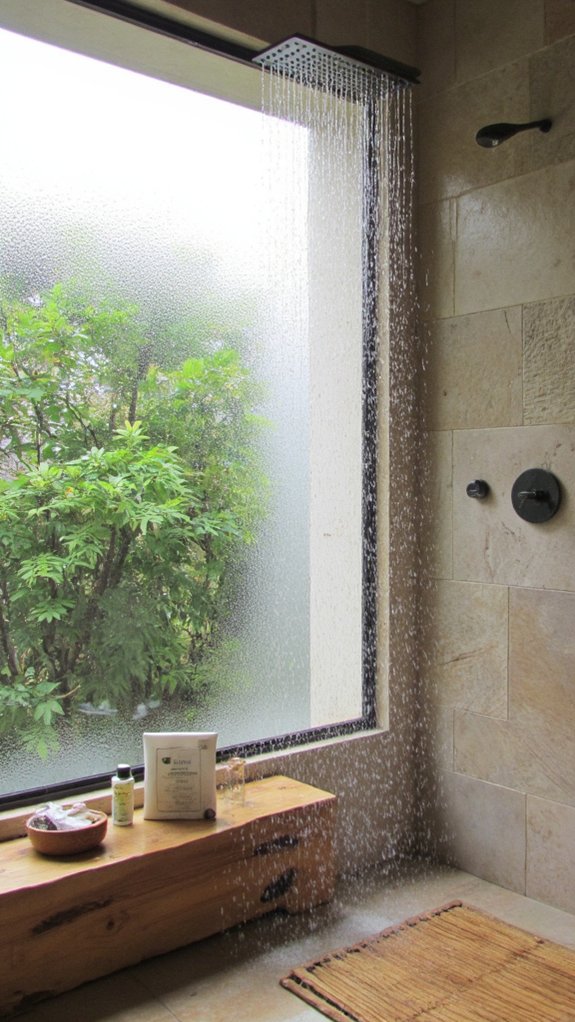 rainfall shower rejuvenates routine