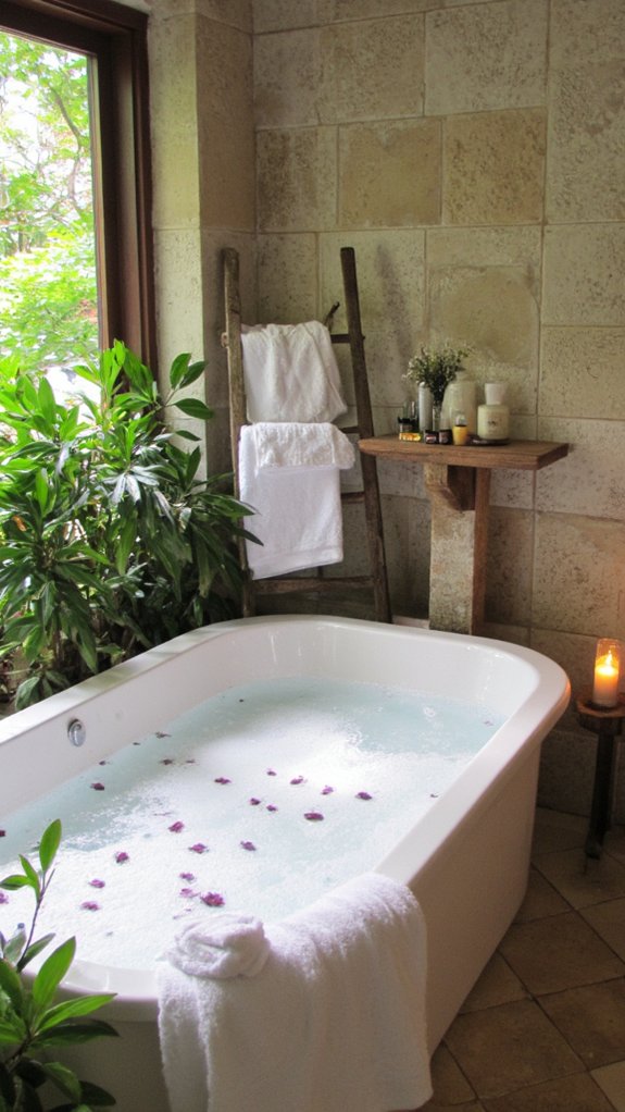 relaxing aromatherapy bathroom oasis