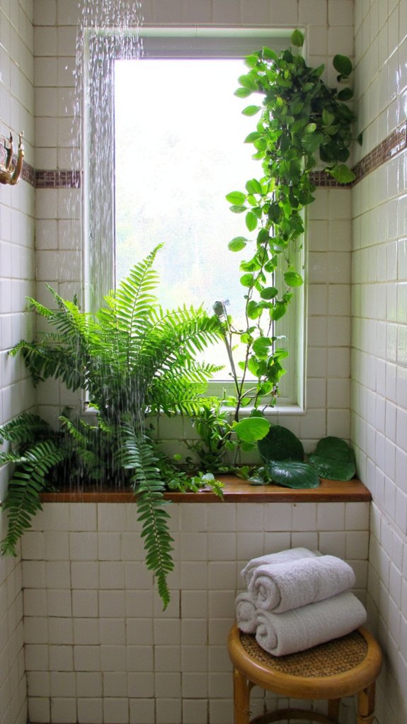 revitalizing natural shower ambiance
