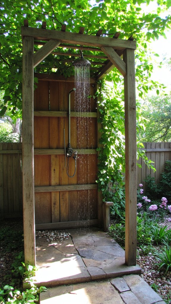 revitalizing outdoor shower experience