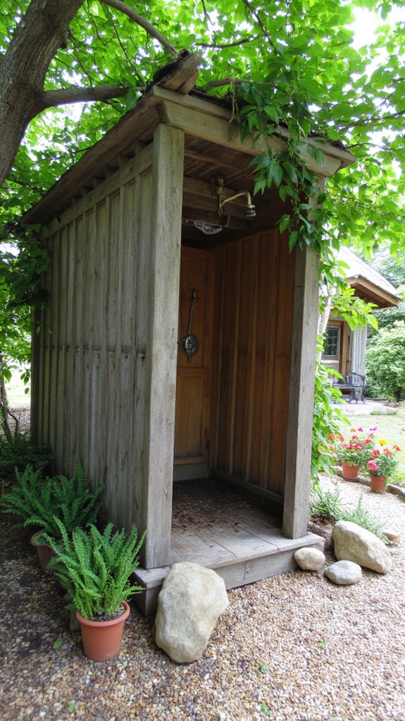 revitalizing outdoor shower experience