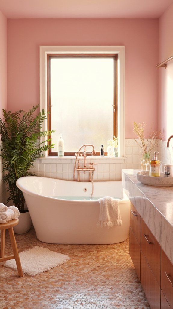 rose gold bathroom elegance