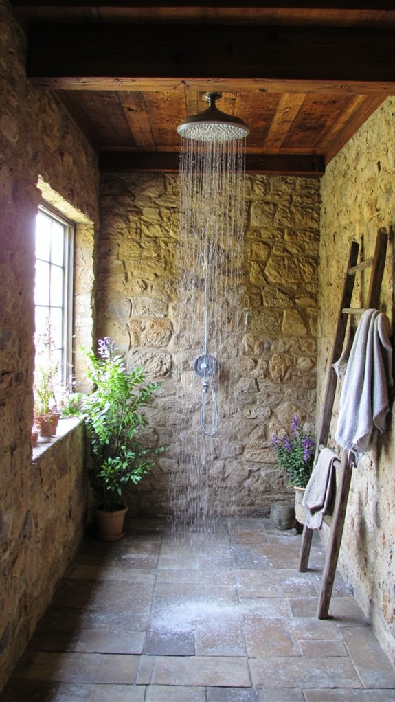 rustic elegance in showers