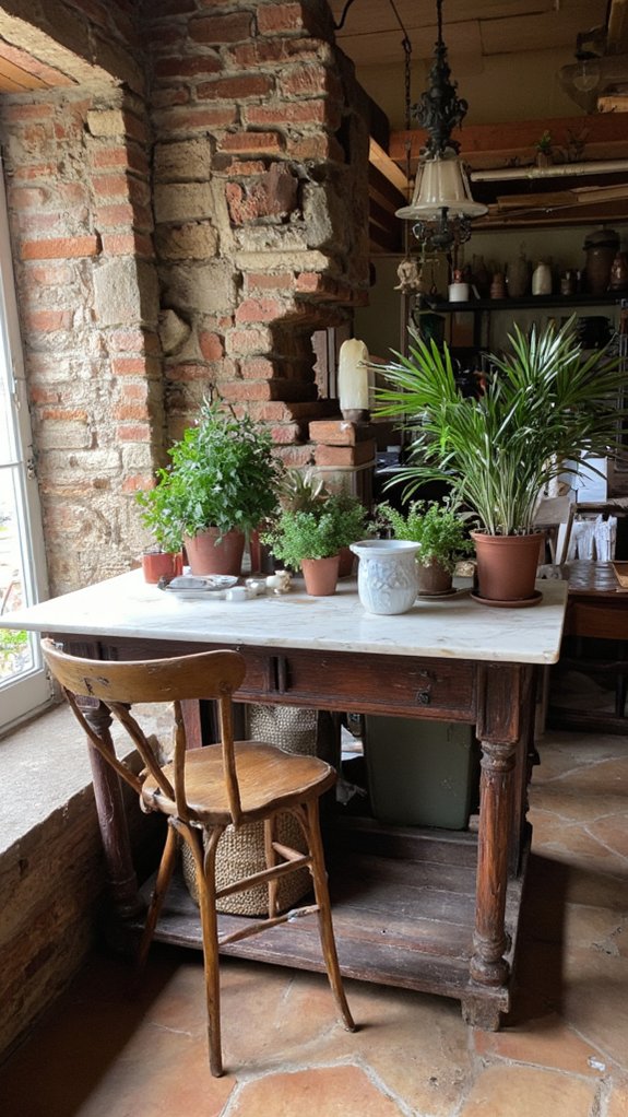 rustic elegance with marble