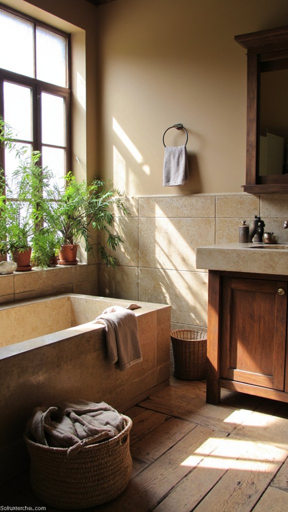 rustic luxury bathroom colors