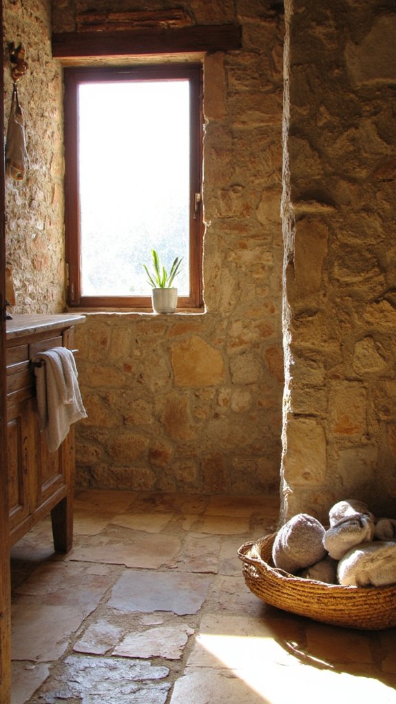 rustic stone tiles warmth