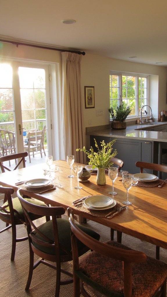 seamless dining and kitchen