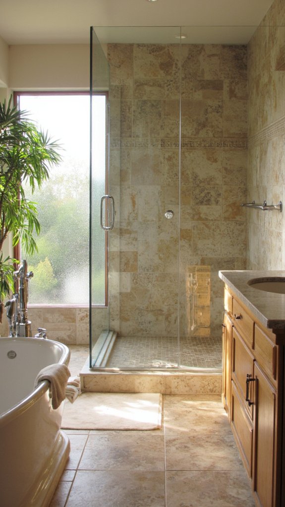seamless glass shower enclosures