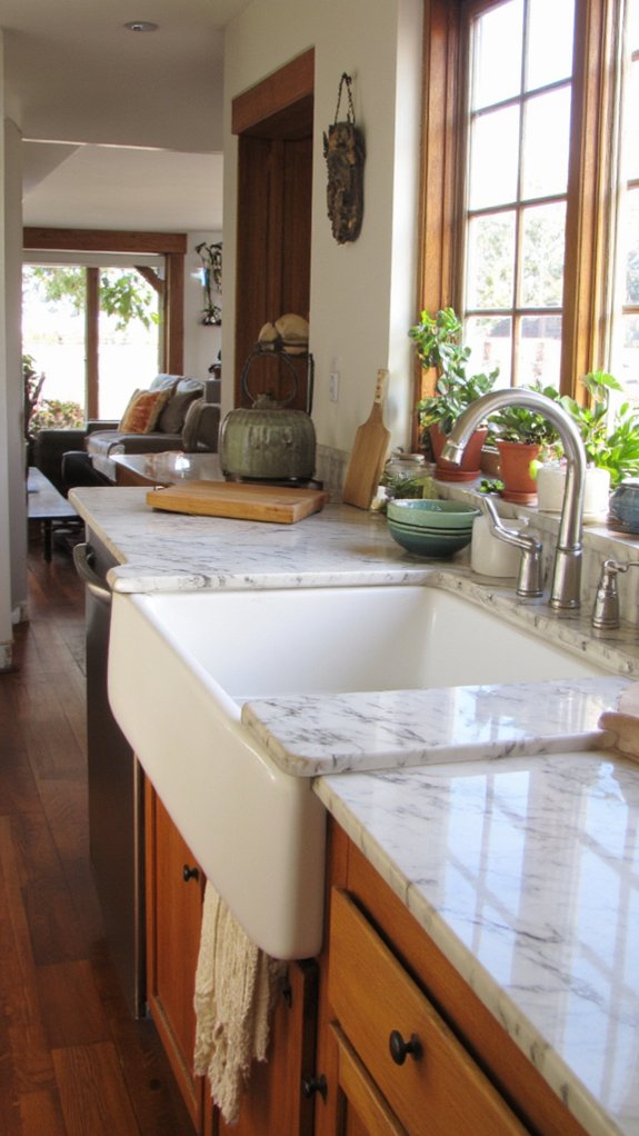 seamless quartz integrated sink