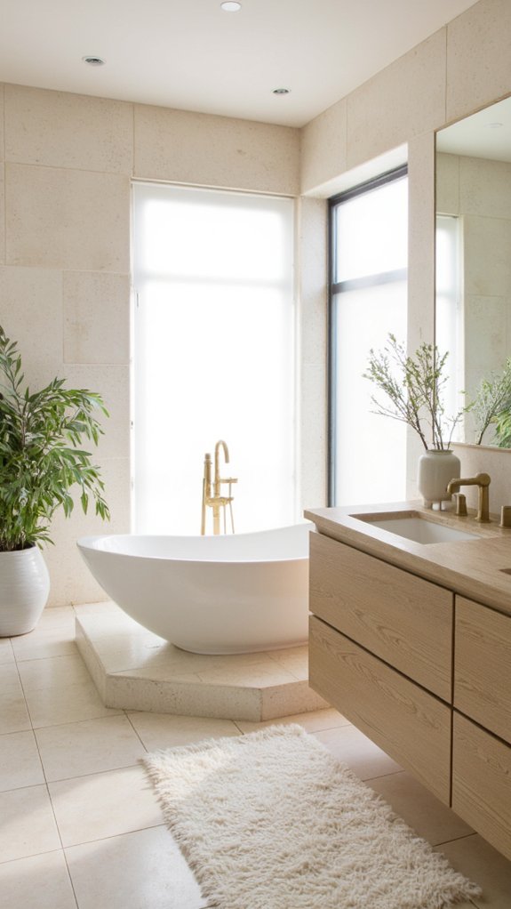 serene airy bathroom retreat