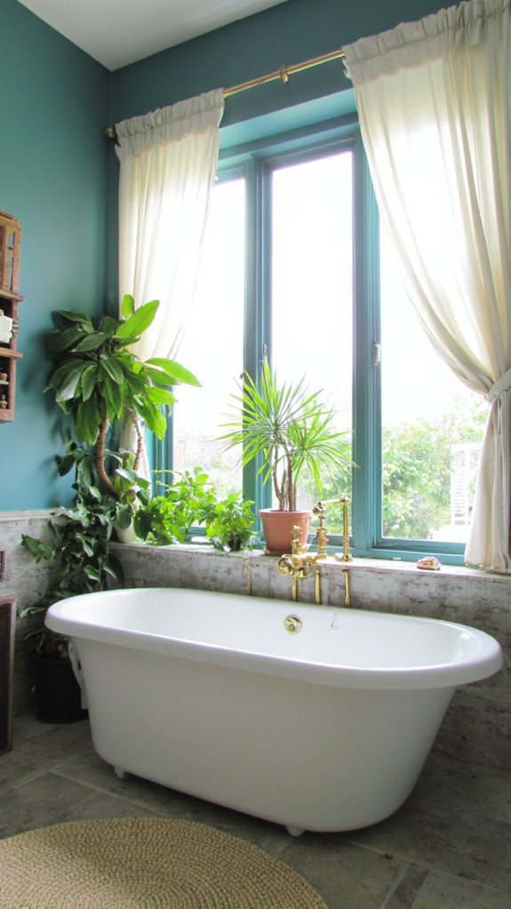 serene blue green bathroom oasis