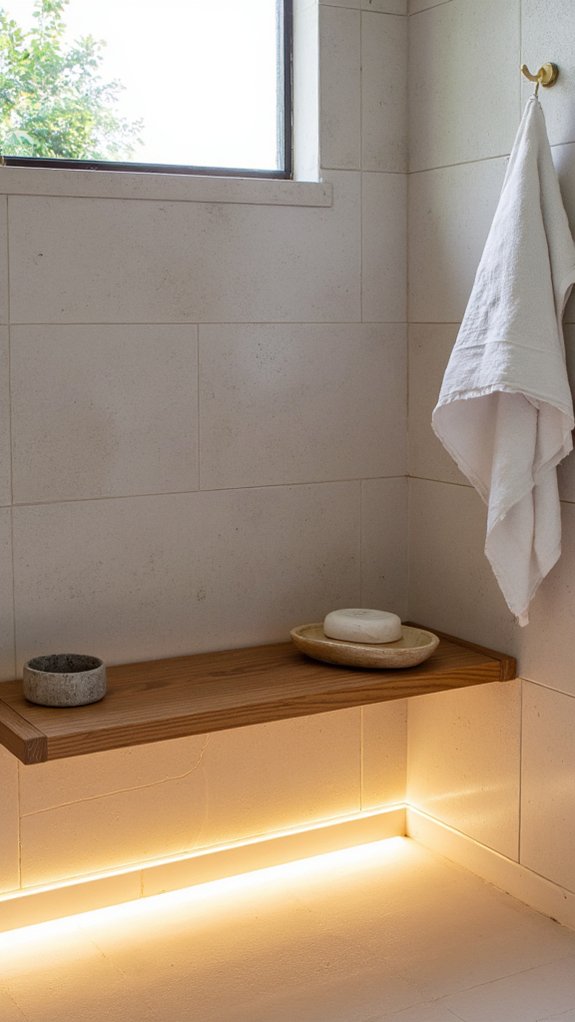 serene illuminated shower experience