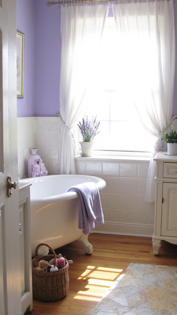 serene lavender and pearl