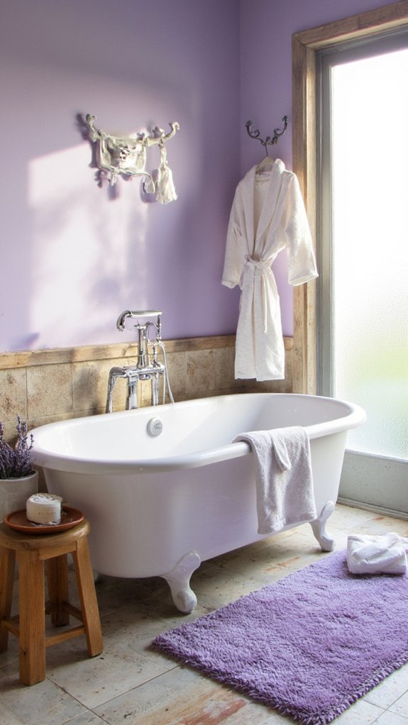 serene lavender bathroom retreat