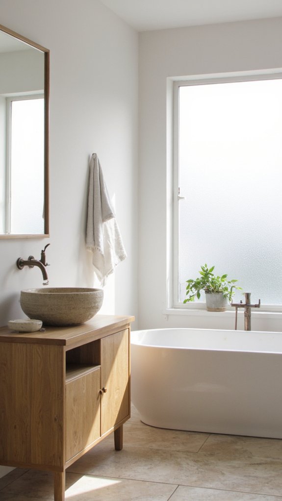 serene minimalist bathroom design