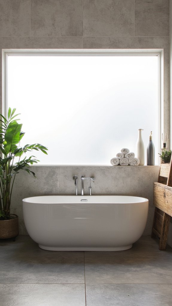 serene minimalist bathroom design