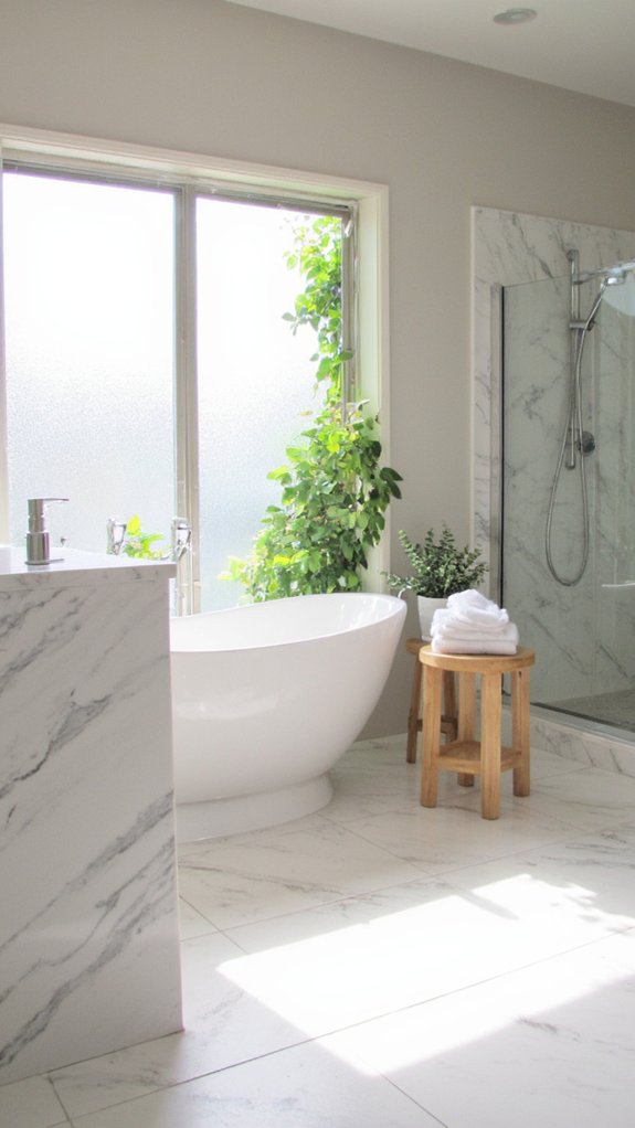 serene minimalist bathroom design