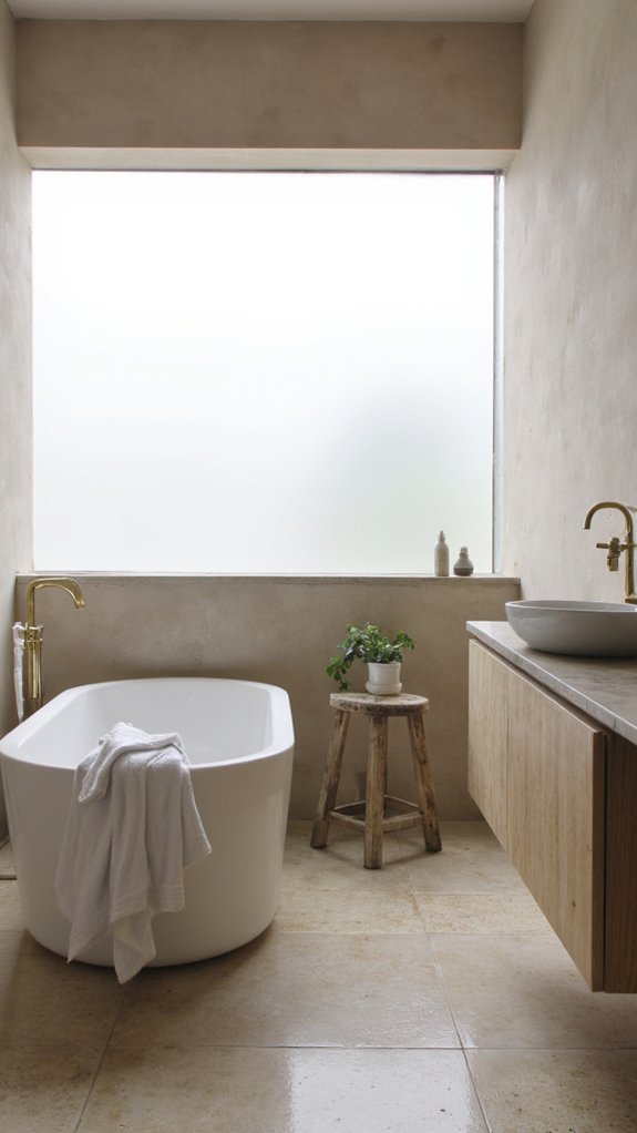serene minimalist bathroom design
