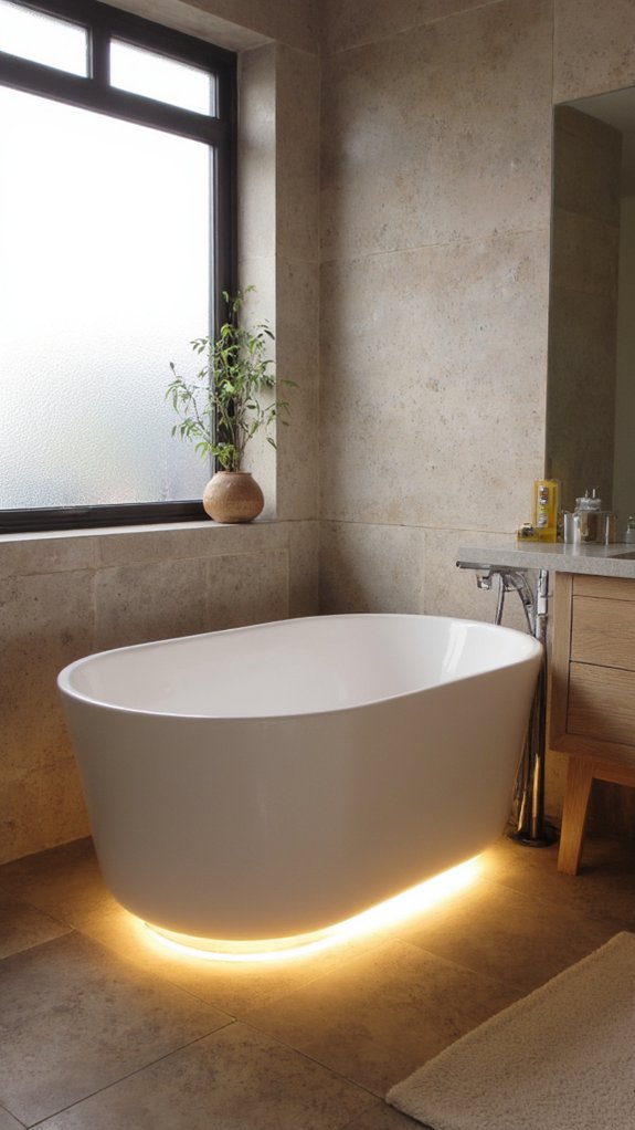 serene minimalist bathtub oasis