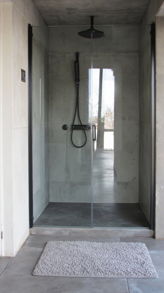 serene minimalist grey enclosure