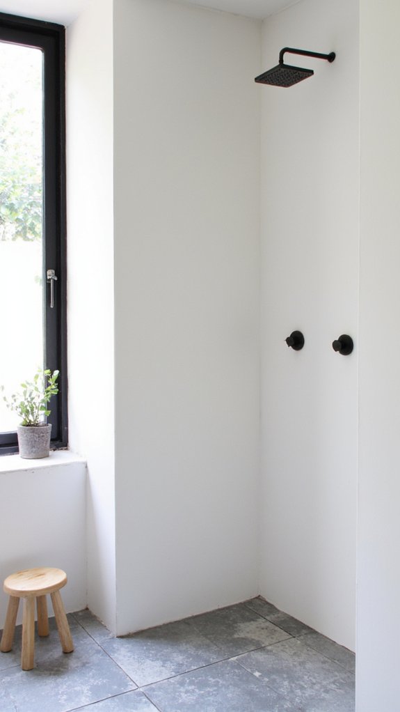 serene minimalist shower oasis