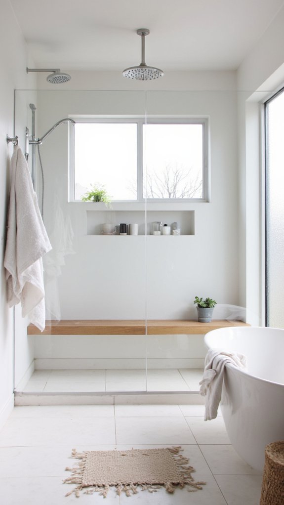 serene minimalist shower retreat