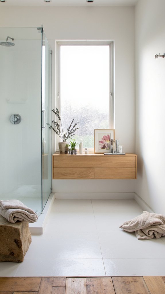 serene minimalist steam shower