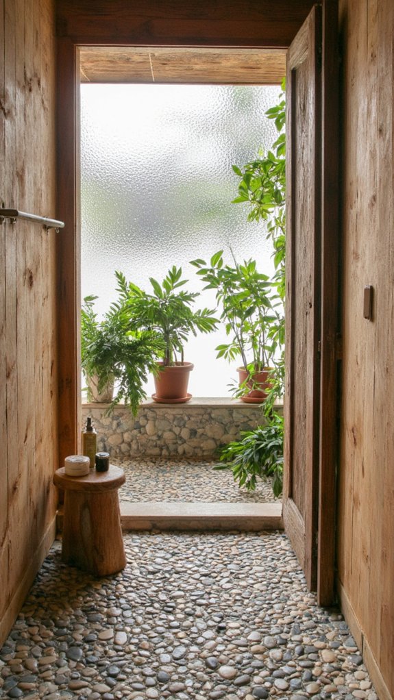 serene nature inspired shower retreat