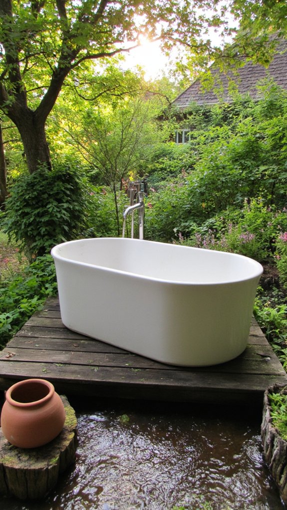 serene outdoor soaking experience
