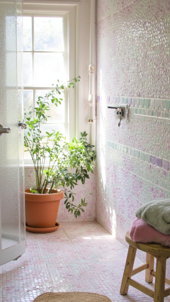 serene pastel shower experience