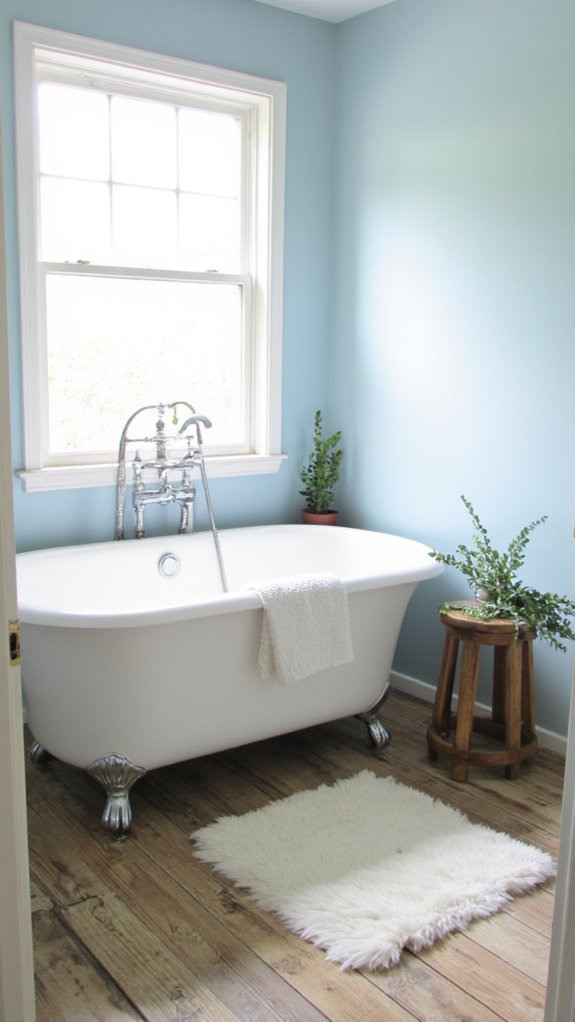 serene soft sky blue retreat